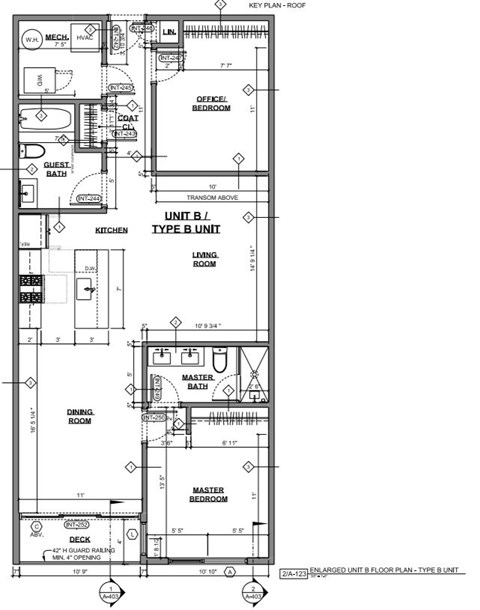 Floor plan for 2 beds, 2 baths, 1079 sqft